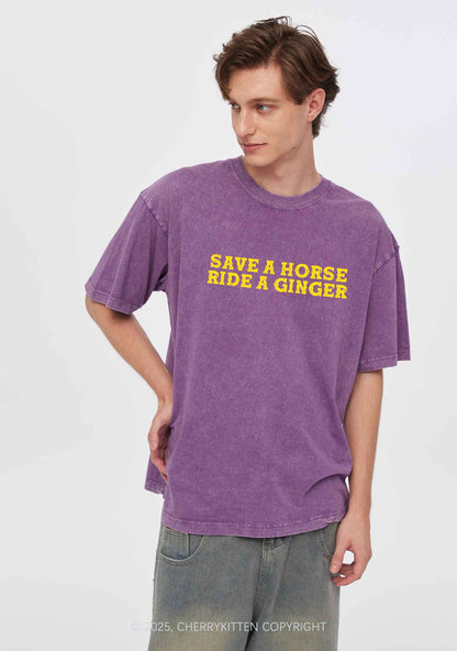 Ride A Ginger Y2K Shirts Washed Tee Cherrykitten