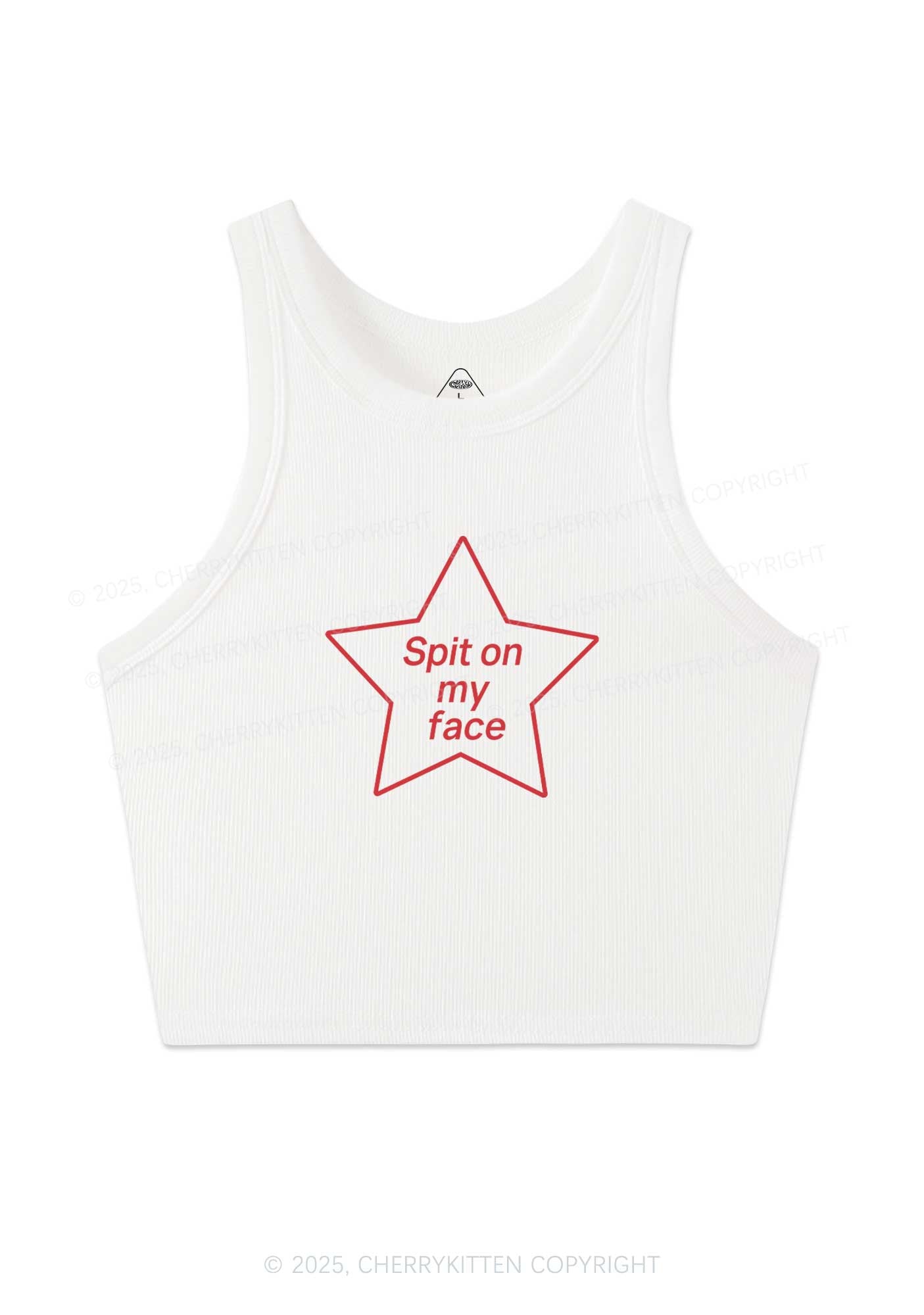 Spit On My Face Y2K Crop Tank Top Cherrykitten