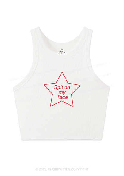 Spit On My Face Y2K Crop Tank Top Cherrykitten