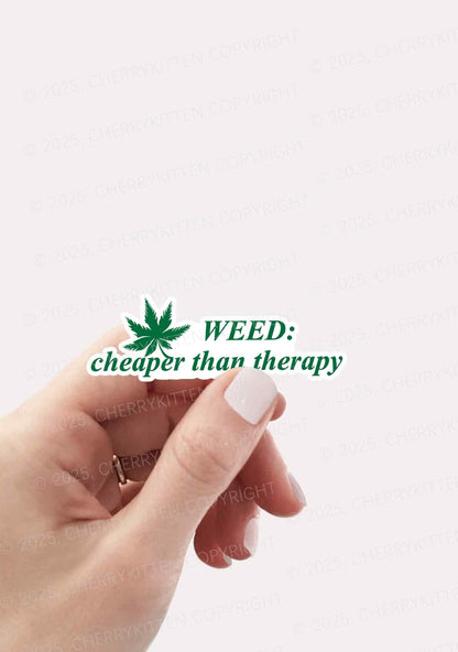 Cheaper Than Therapy 1Pc Y2K Sticker Cherrykitten