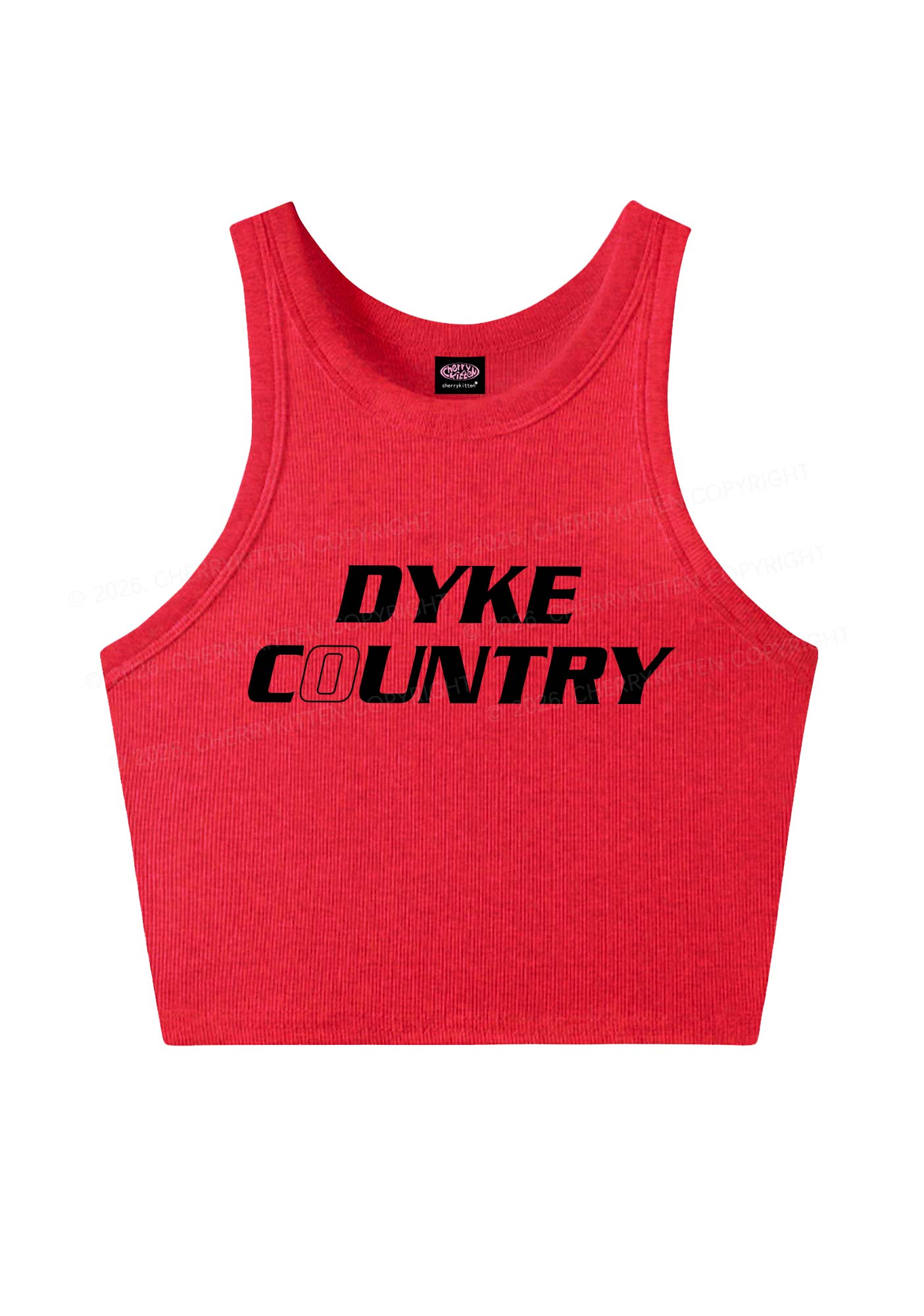 Dyke Country Pride Y2K Crop Tank Top Cherrykitten