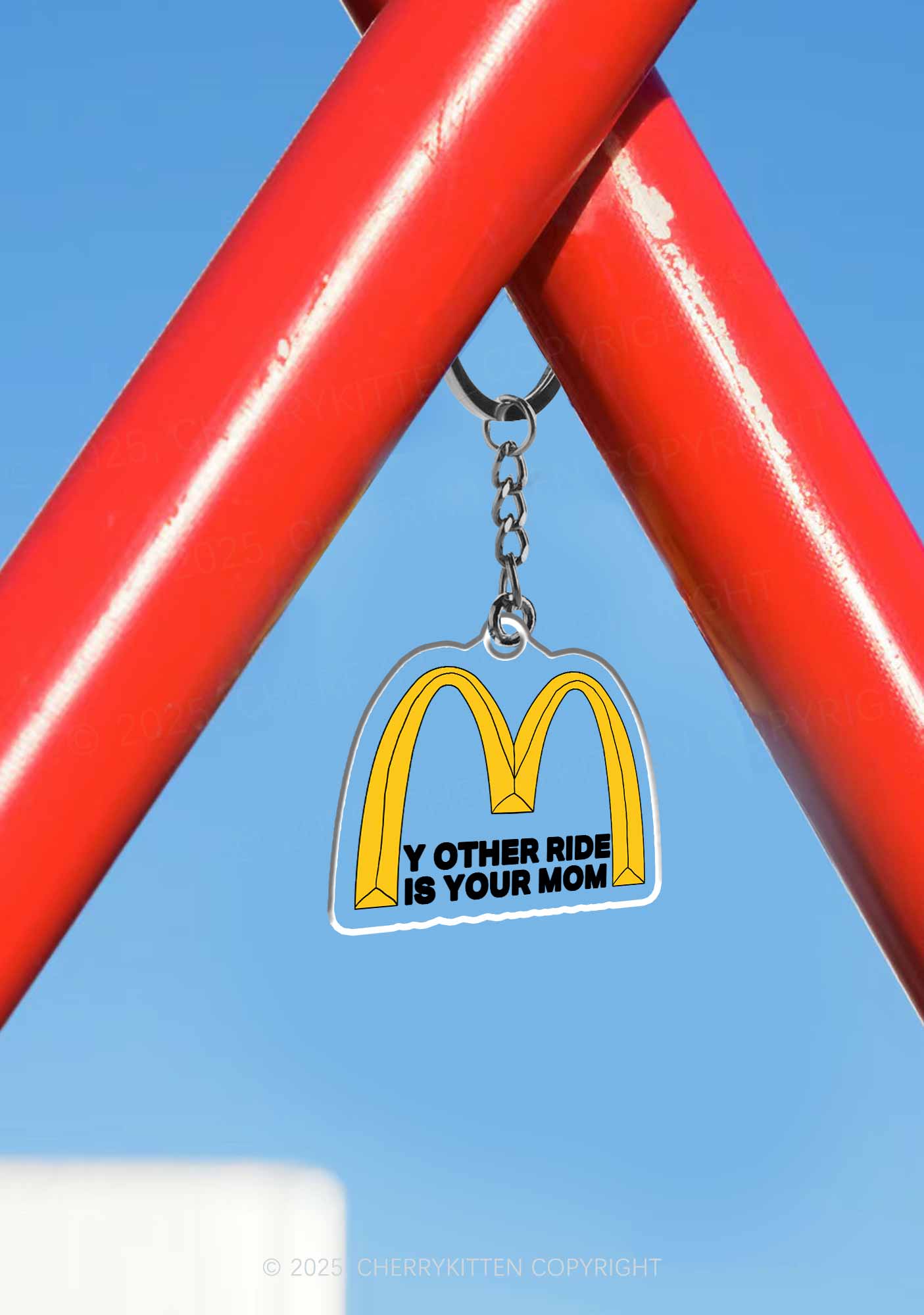 Ride Your Mom 1Pc Y2K Keychain Cherrykitten