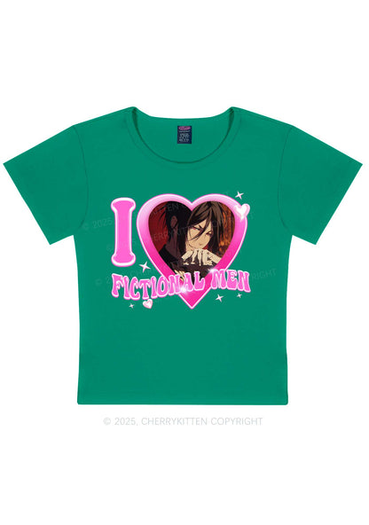 Custom I Love Fictional Men Y2K Baby Tee Cherrykitten
