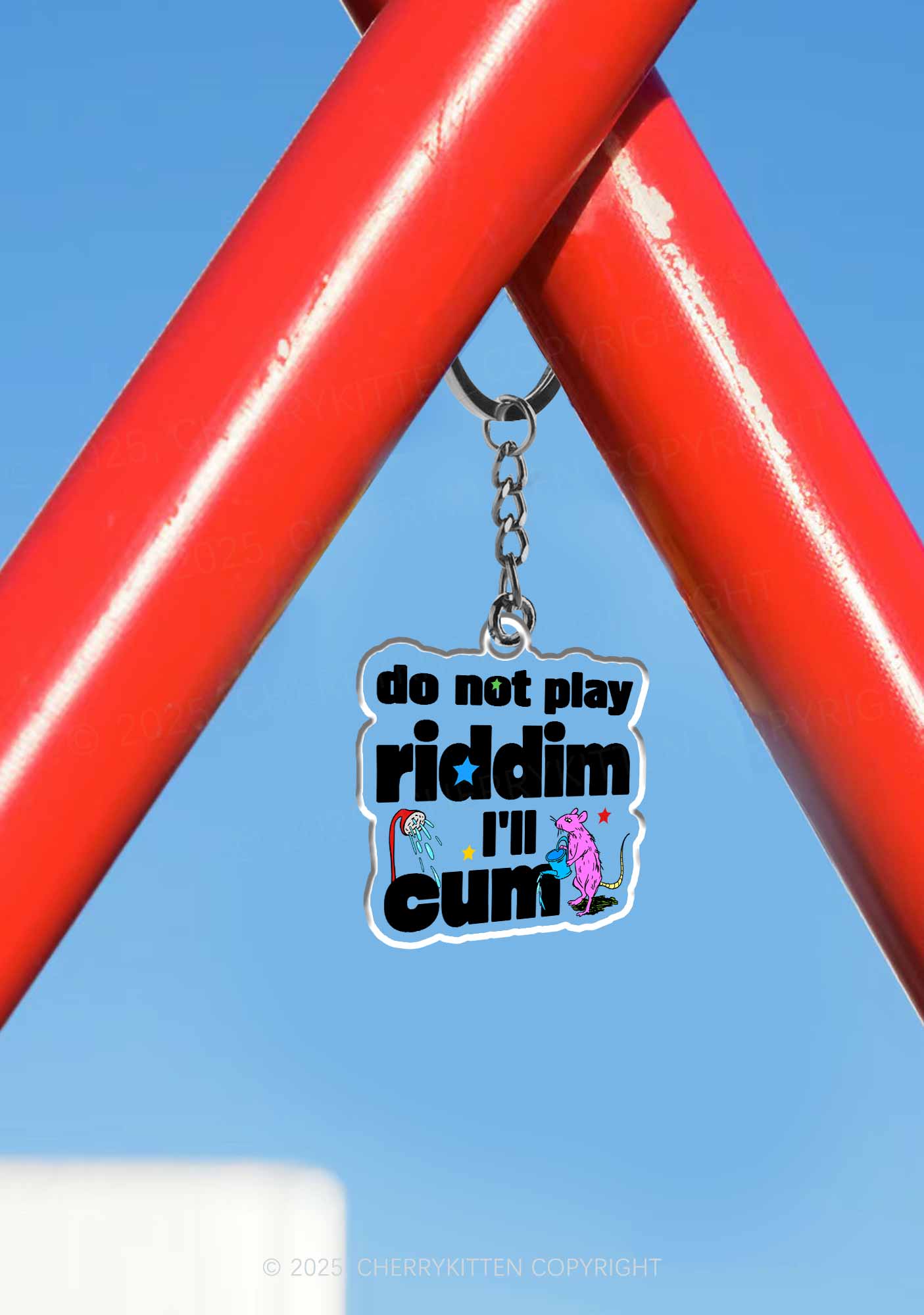 Do Not Play Riddim 1Pc Y2K Keychain Cherrykitten