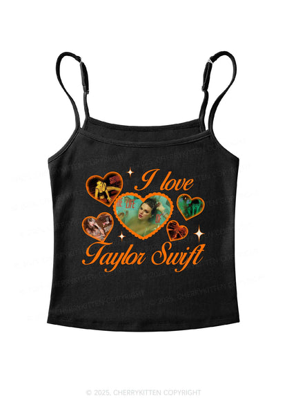Love Heart TS Y2K Spaghetti Strap Cami Cherrykitten