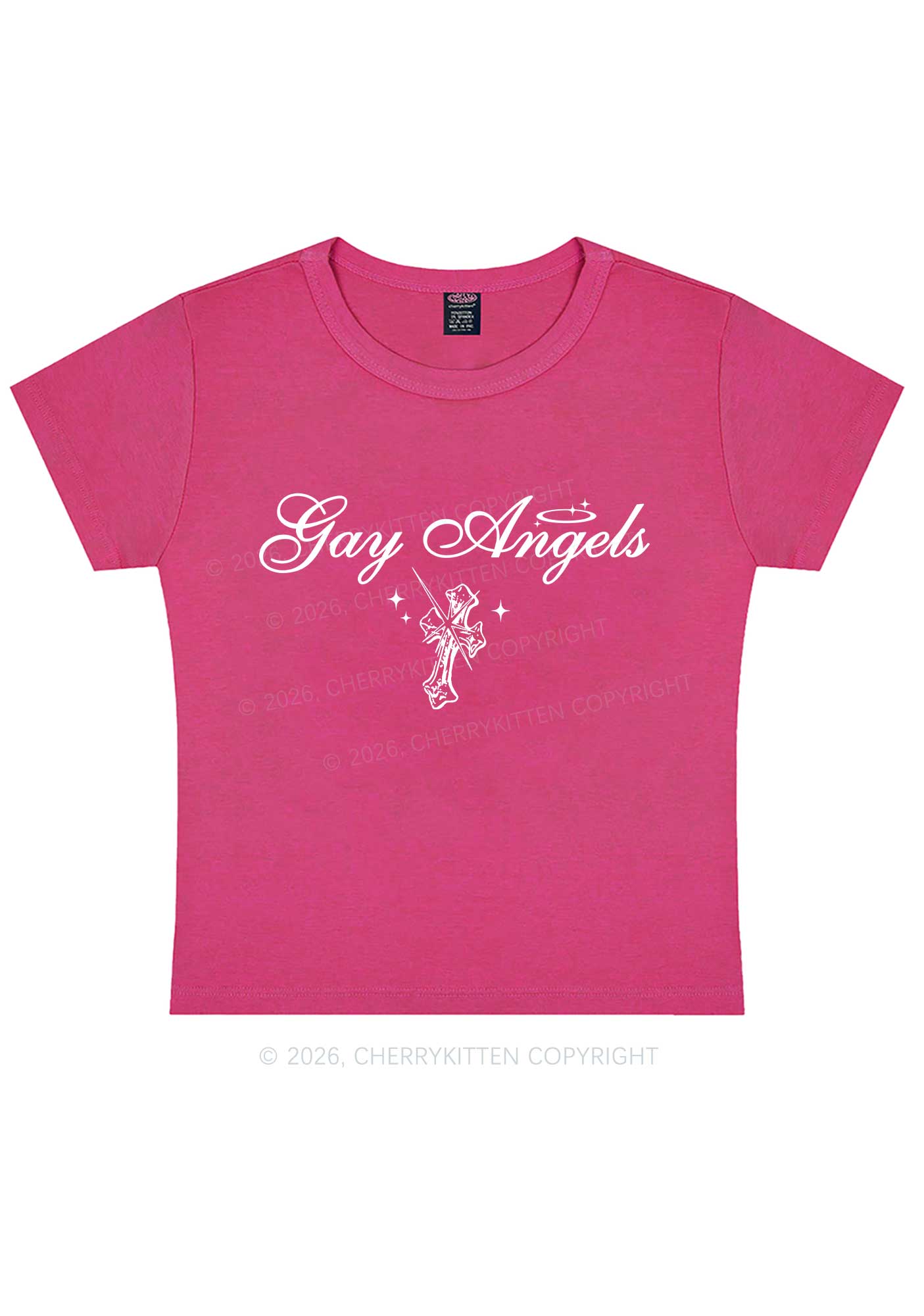 Gay Angels Pride Y2K Baby Tee Cherrykitten