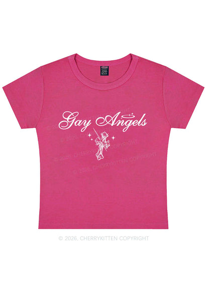 Gay Angels Pride Y2K Baby Tee Cherrykitten
