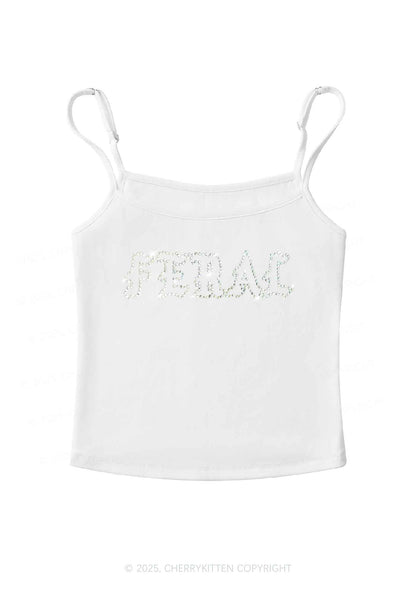 Rhinestone Feral Y2K Spaghetti Strap Cami Cherrykitten
