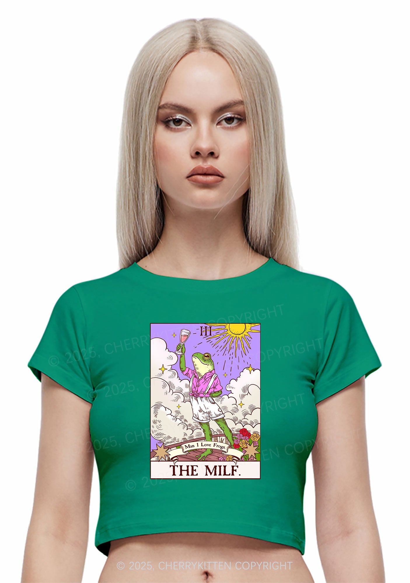 The Mxxf Frog Y2K Baby Tee Cherrykitten