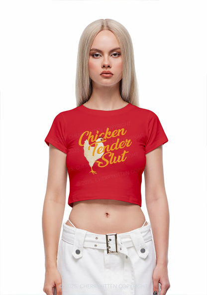 Chicken Tender Slxt Y2K Baby Tee Cherrykitten