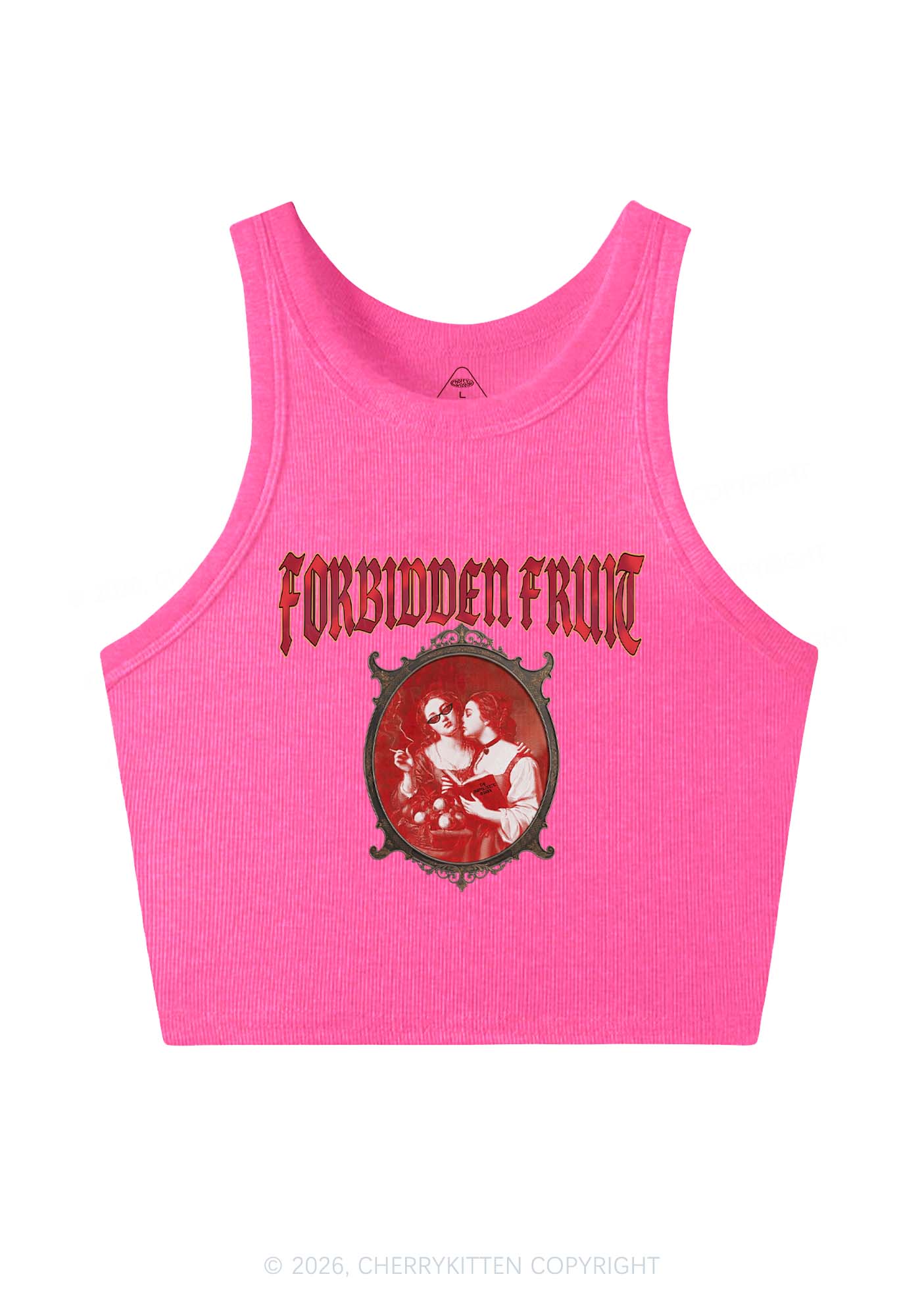 Forbidden Fruit Pride Y2K Crop Tank Top Cherrykitten