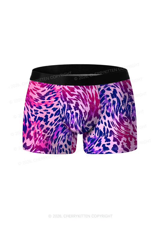 Bisexual Leopard Pride Y2K Print Men Boxer Briefs Cherrykitten