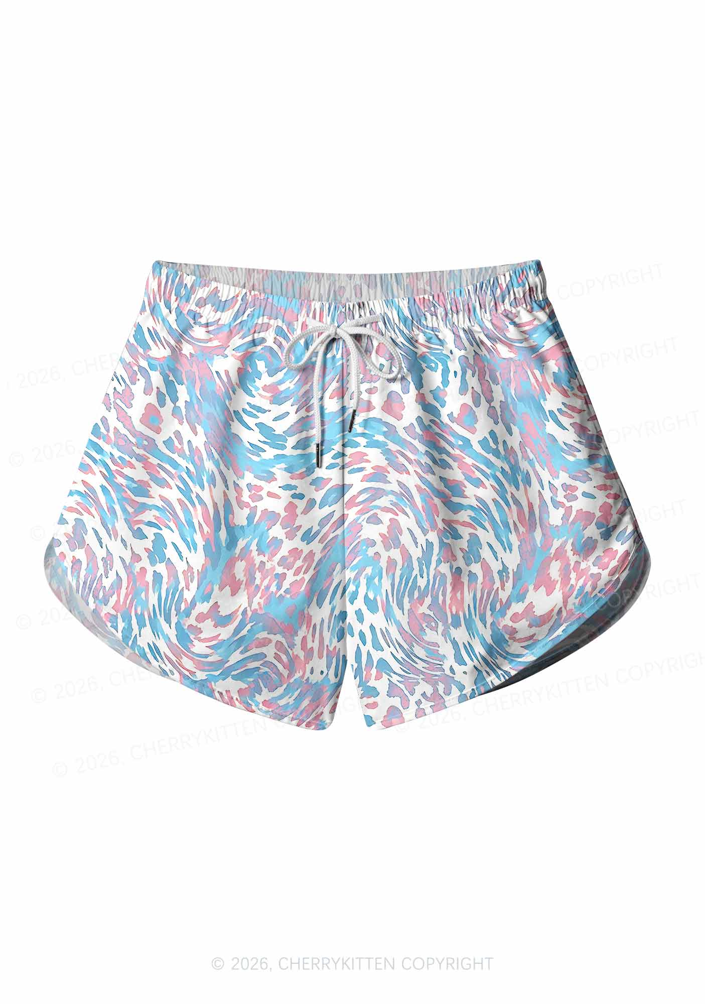 Trans Leopard Pride Y2K Print Men Beach Shorts Cherrykitten