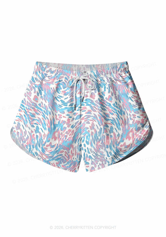 Trans Leopard Pride Y2K Print Men Beach Shorts Cherrykitten