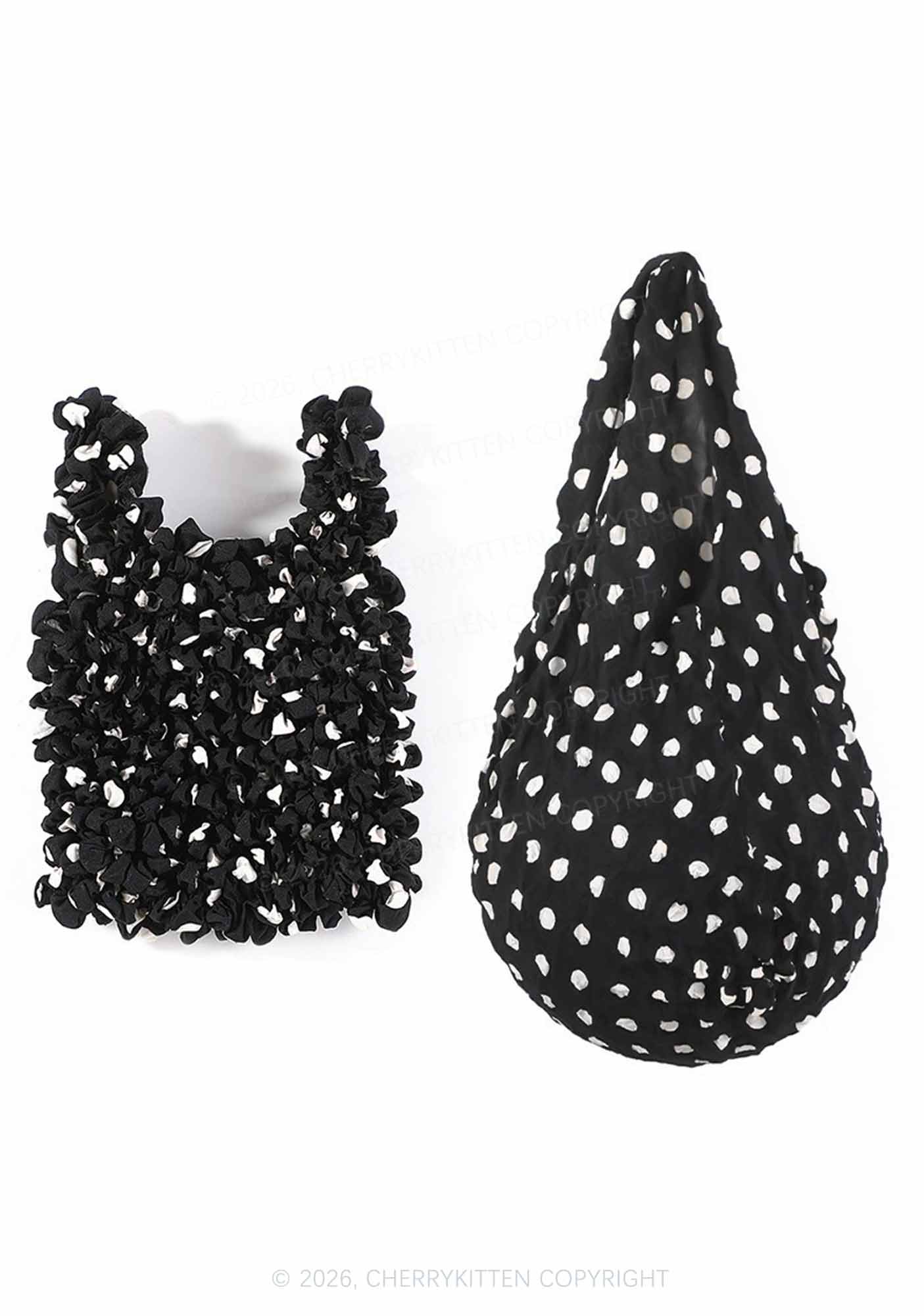 Floral Ruffle Stretchable Magic Handbag Y2K Tote Bags Cherrykitten