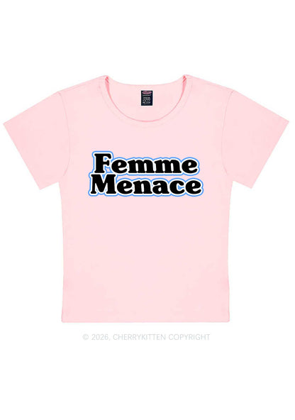 Femme Menace Pride Y2K Baby Tee Cherrykitten