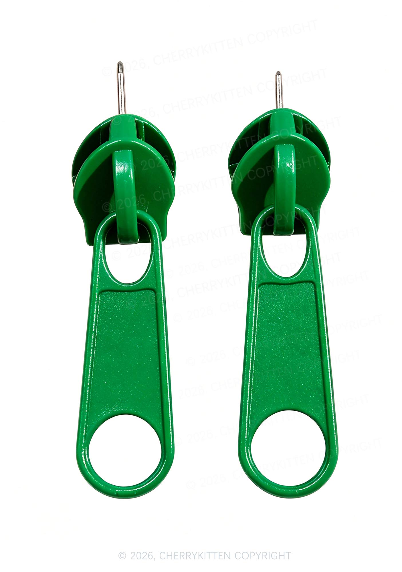 Metal Zipper Y2K Earrings Cherrykitten