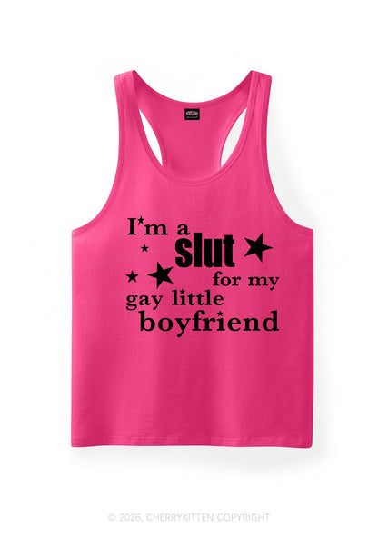 Slxt For My Gay Little BF Pride Y2K Men Racerback Tank Top Cherrykitten