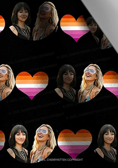 Custom Lesbian Couple Photo Valentine's Day Y2K Print Headband Cherrykitten