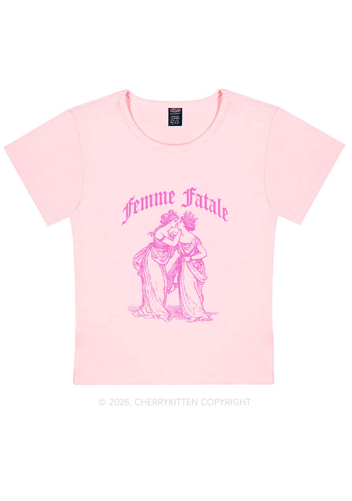 Femme Fatale Women Pride Y2K Baby Tee Cherrykitten