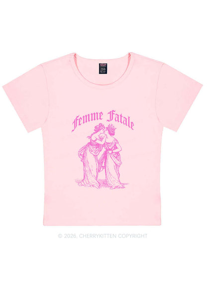 Femme Fatale Women Pride Y2K Baby Tee Cherrykitten