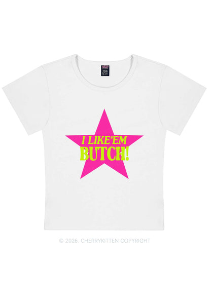 I Like Butch Pride Y2K Baby Tee Cherrykitten