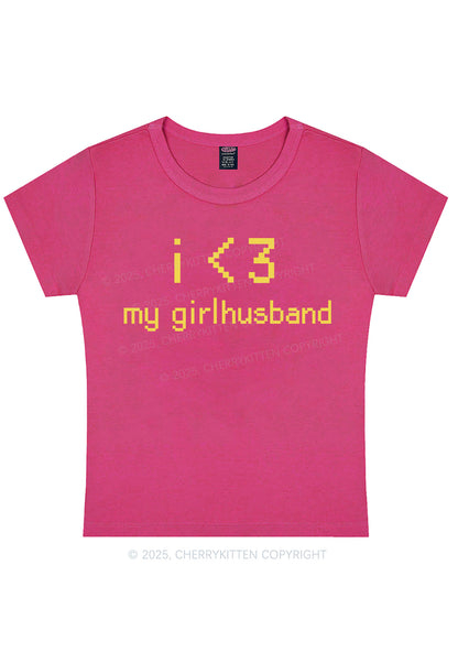 I Love My Girlhusband Y2K Baby Tee Cherrykitten