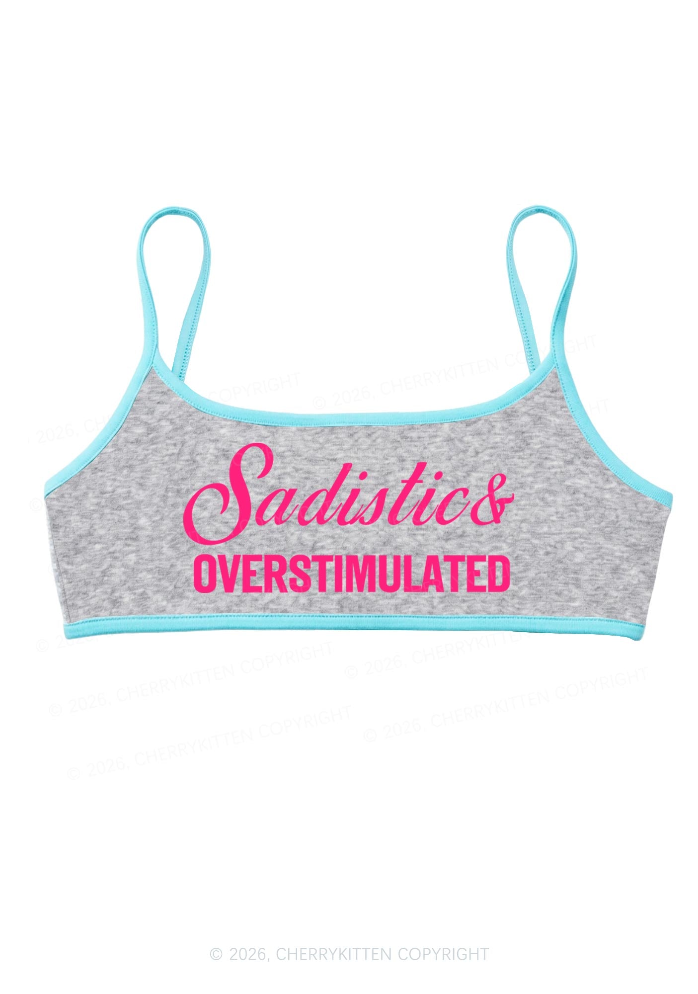 Sadistic Overstimulated Y2K Super Crop Cami Cherrykitten