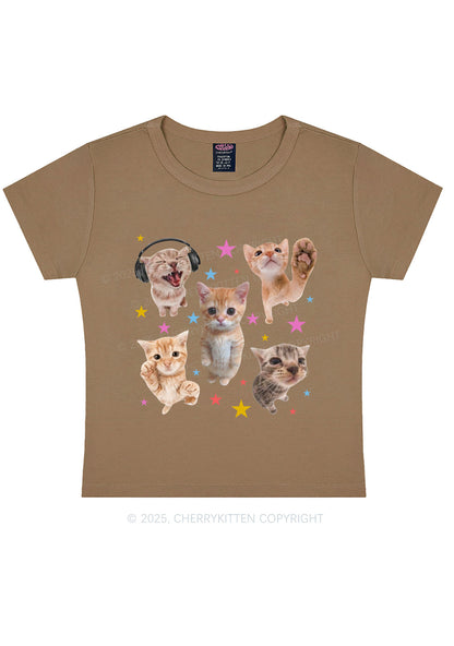 Adorable Cats Y2K Baby Tee Cherrykitten