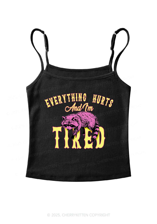 I Am Tried Y2K Spaghetti Strap Cami Cherrykitten