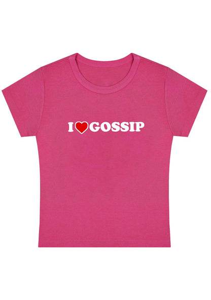 Curvy I Love Gossip Baby Tee
