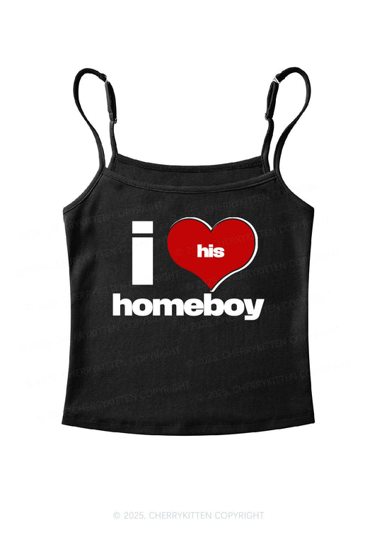 I Love His Homeboy Y2K Spaghetti Strap Cami Cherrykitten