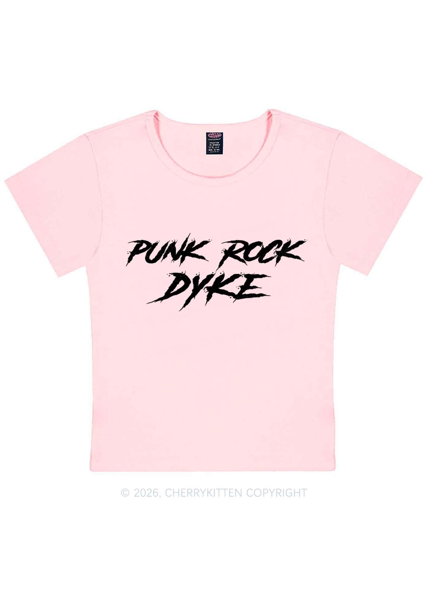 Punk Rock Dyke Pride Y2K Baby Tee Cherrykitten