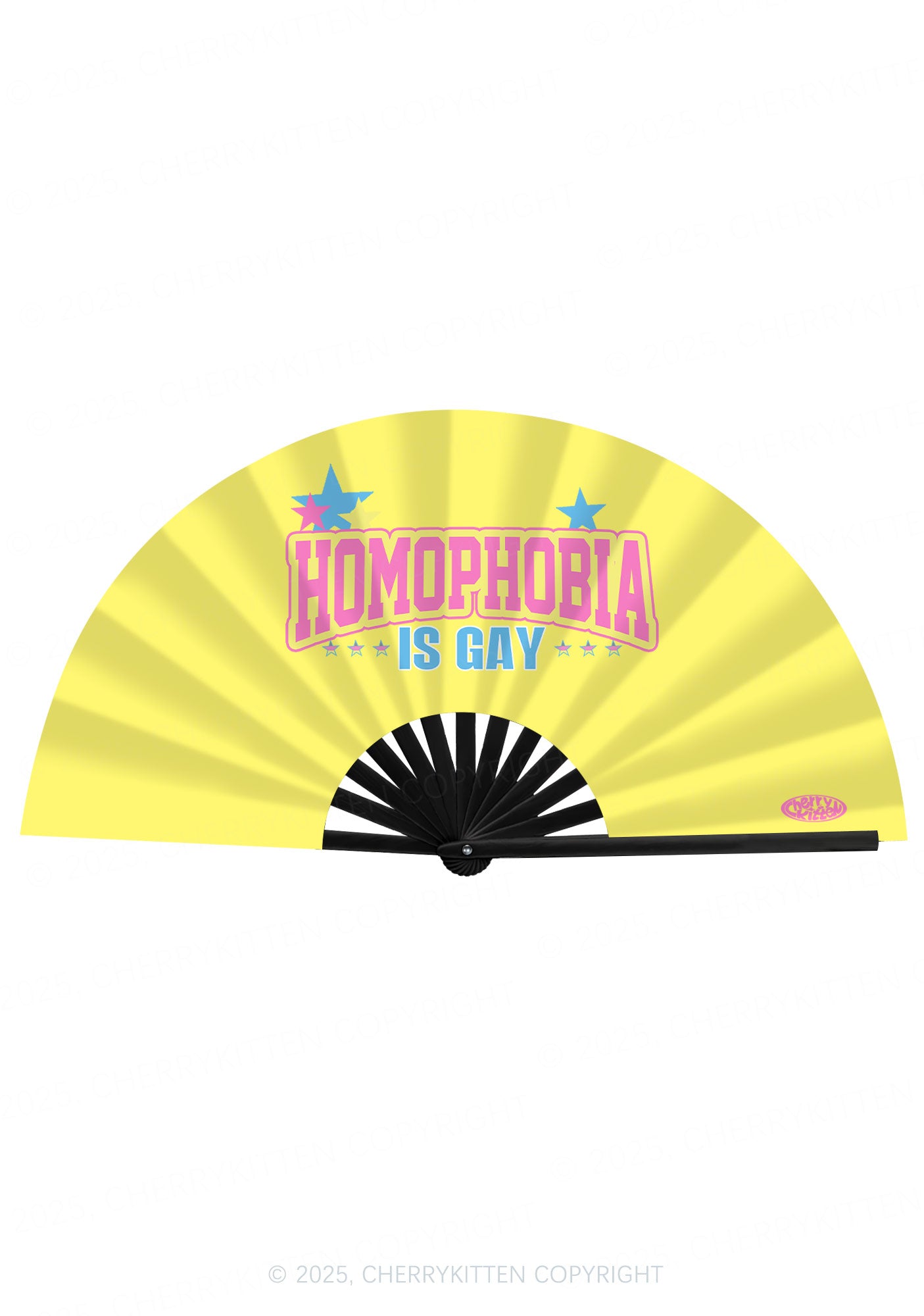 Homophobia Is Gay Pride Y2K Rave Hand Fan Cherrykitten