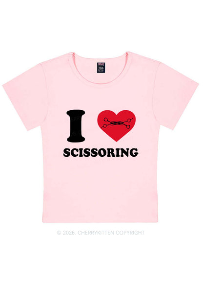 I Love Scissoring Pride Y2K Baby Tee Cherrykitten