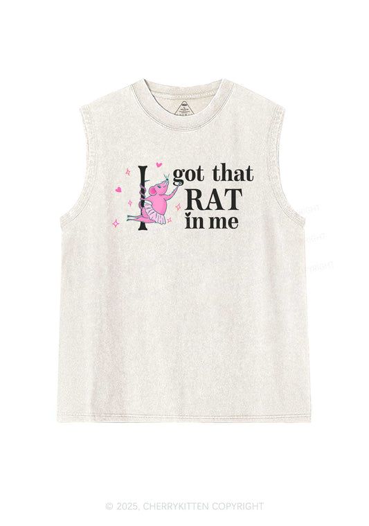Got Rat In Me Y2K Washed Muscle Tank Cherrykitten