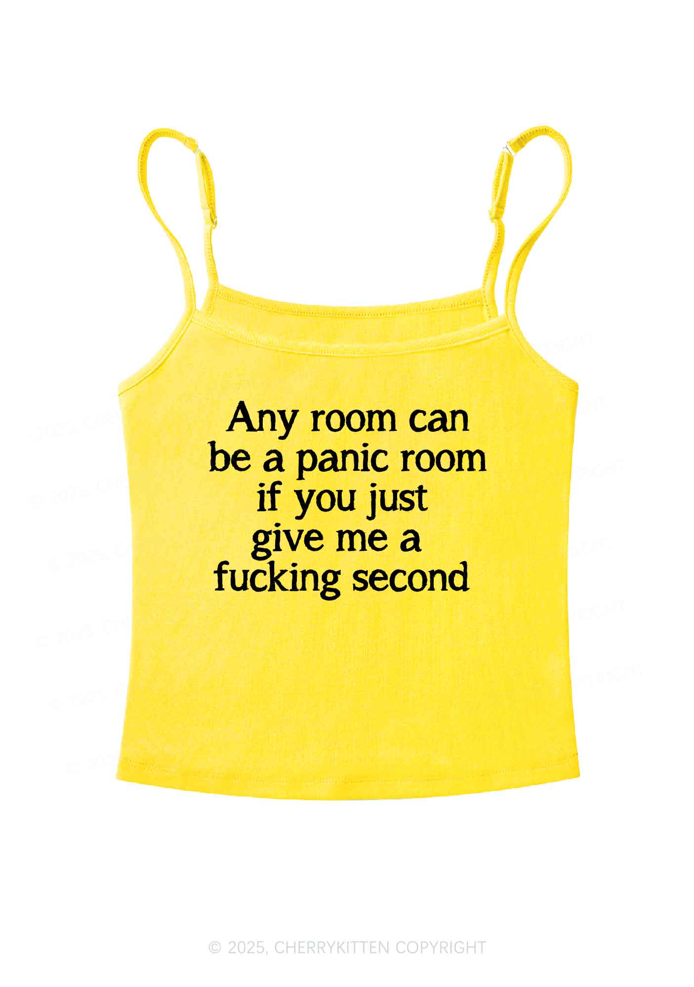 Any Room Can Be Panic Y2K Spaghetti Strap Cami Cherrykitten