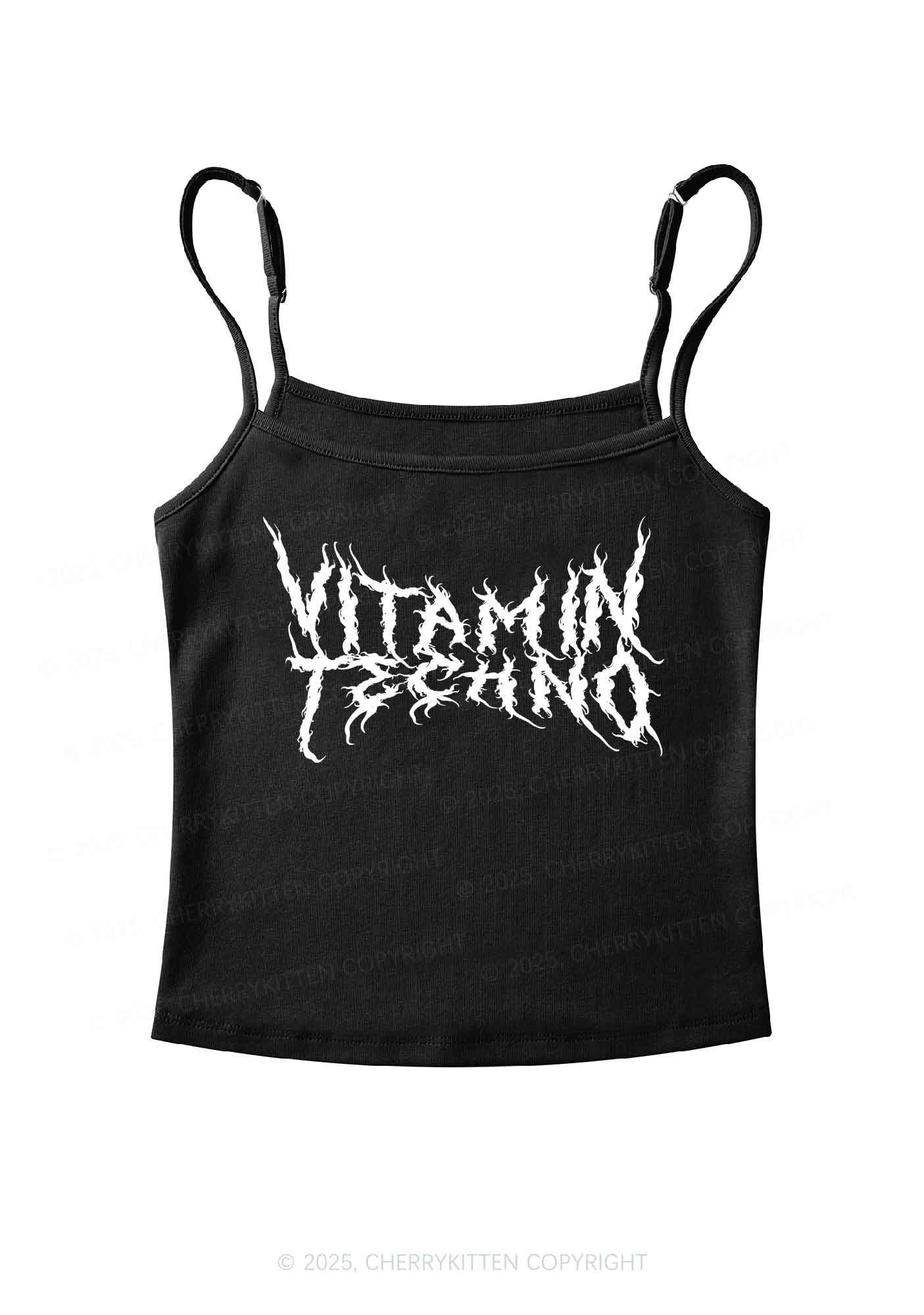 Vitamin Techno Y2K Spaghetti Strap Cami Cherrykitten