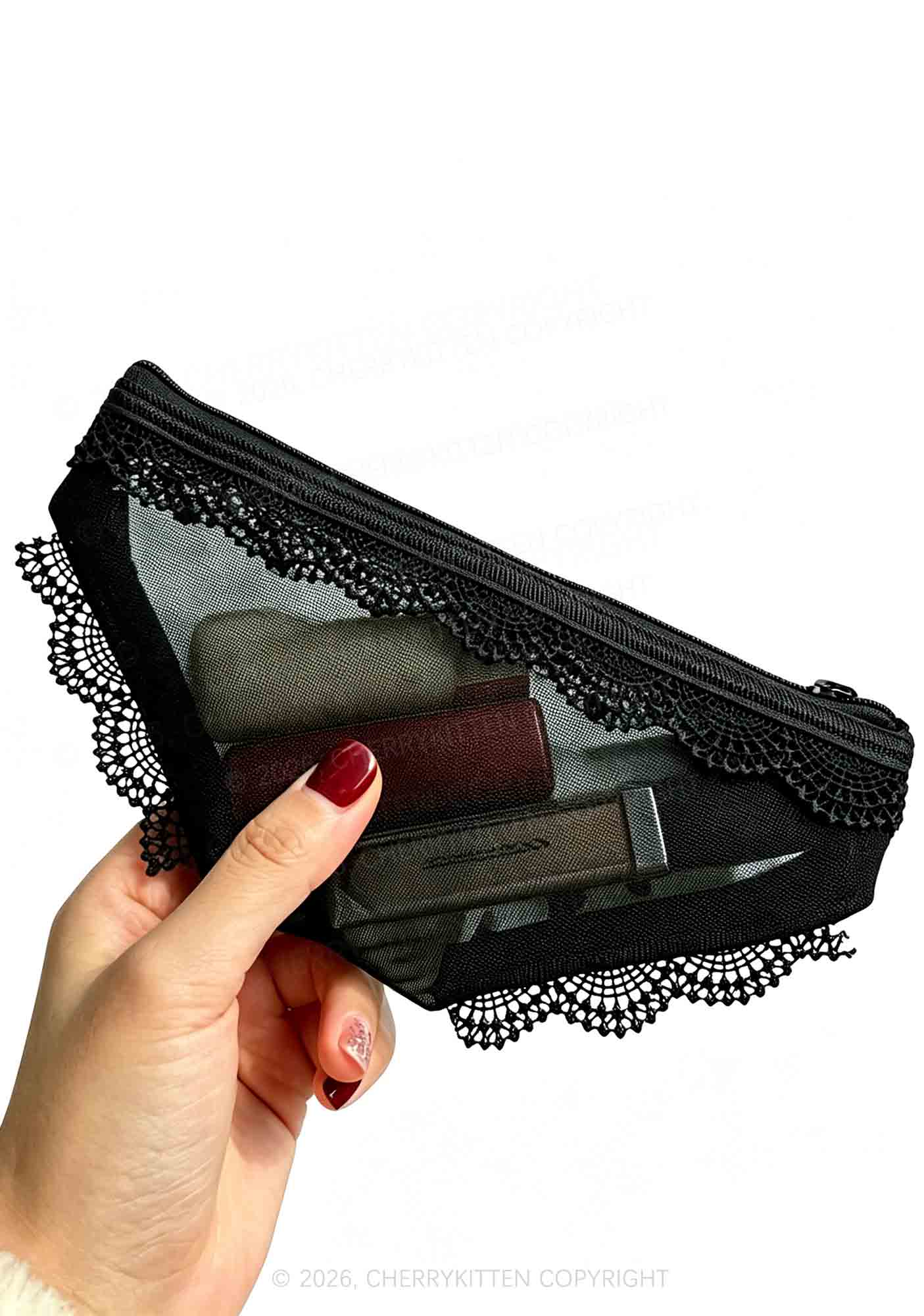 Plain Y2K Briefs Shape Cosmetic Pouch Cherrykitten