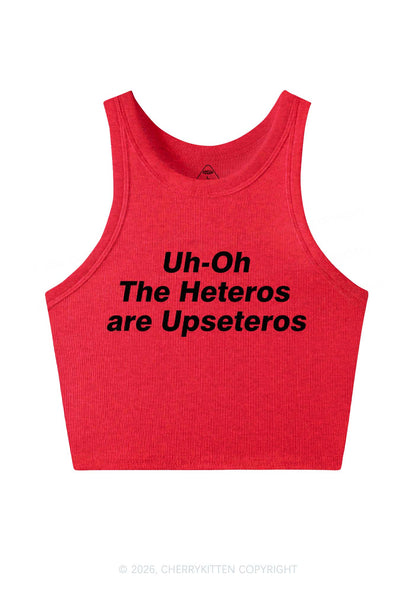 The Heteros Are Upseteros Pride Y2K Crop Tank Top Cherrykitten