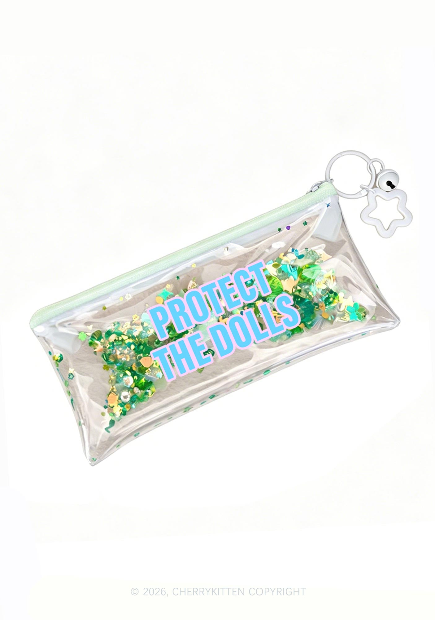 Protect The Dolls Pride Y2K Quicksand Transparent Pencil Pouch Cherrykitten
