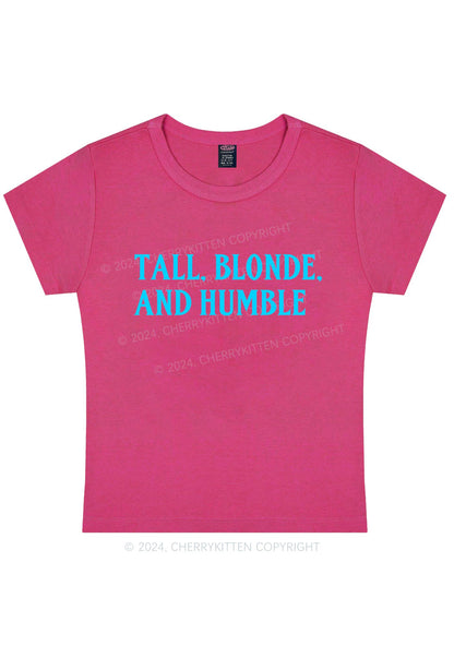 Tall Blonde And Humble Y2K Baby Tee Cherrykitten