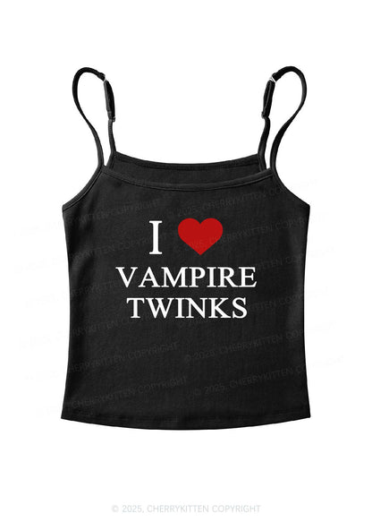 I Love Vampire Twinks Y2K Spaghetti Strap Cami Cherrykitten