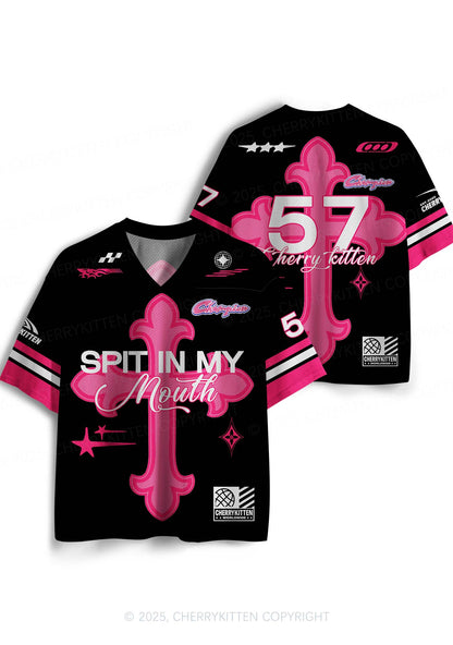 Custom Pink Cross Y2K Sport Jersey Shirts Cherrykitten