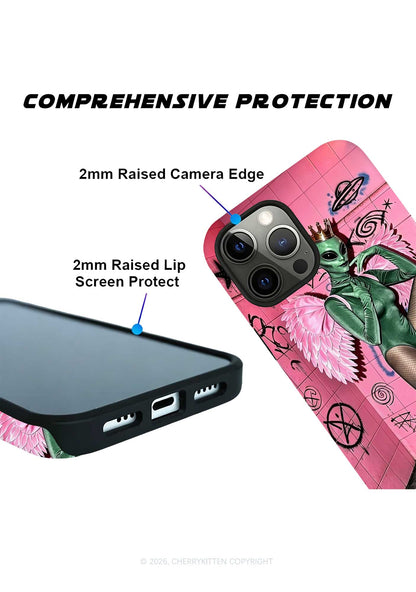 Alien Angel Graffiti Wall Y2K Phone Case Cherrykitten