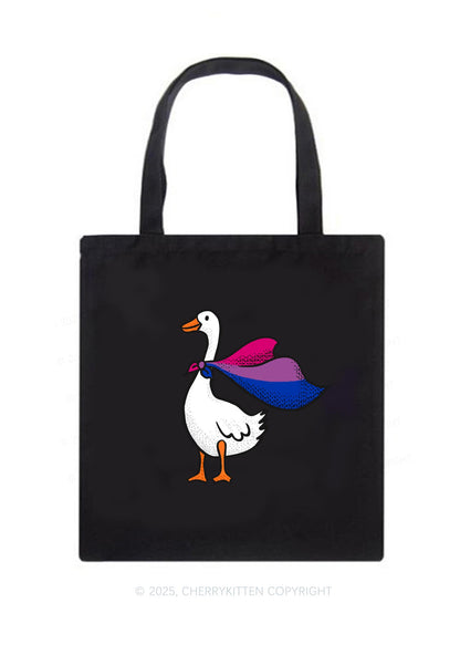 Bisexual Goose Pride Y2K Canvas Tote Bag Cherrykitten
