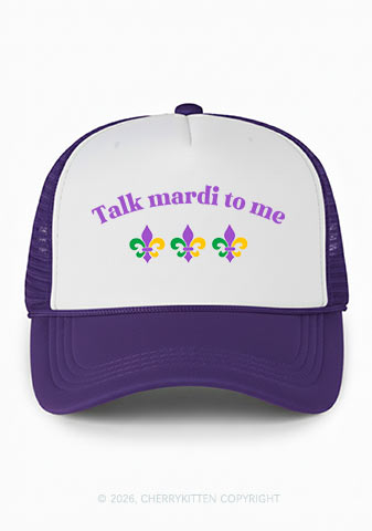 Talk Mardi To Me Y2K Colorblock Trucker Hat Cherrykitten