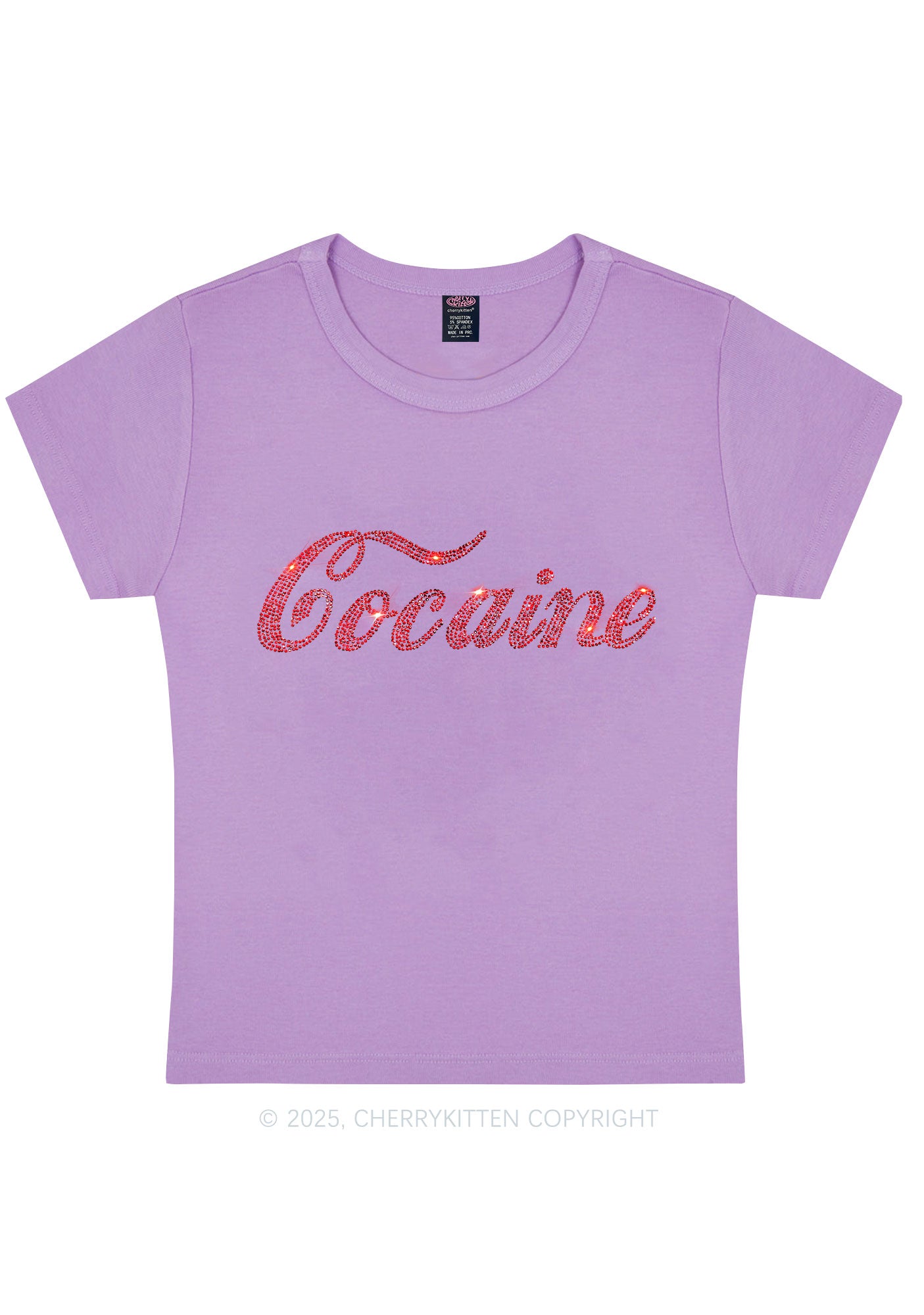 Rhinestone Special Cola Y2K Baby Tee Cherrykitten