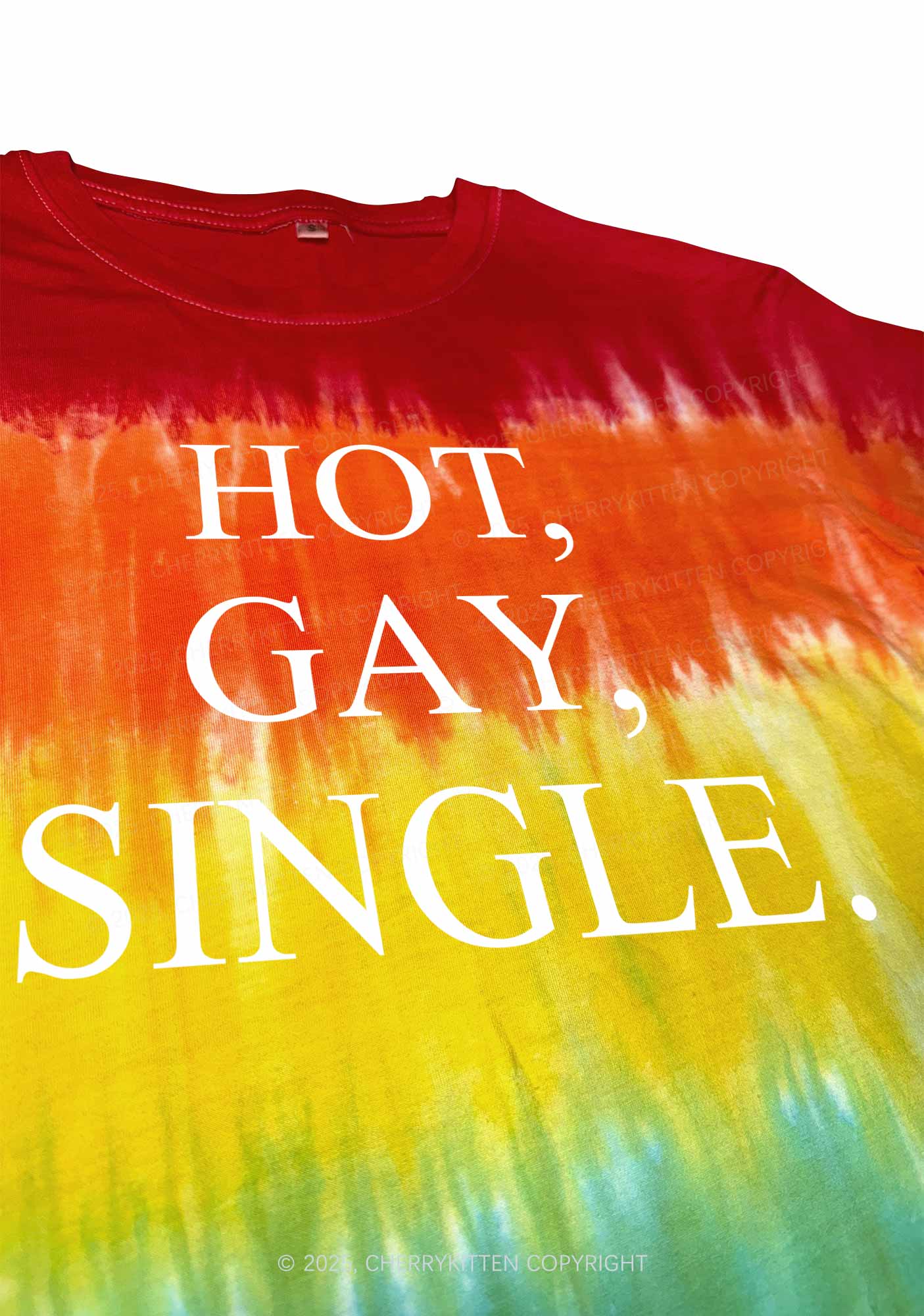 Hot Gay Single Pride Y2K Tie Dye Shirts Cherrykitten