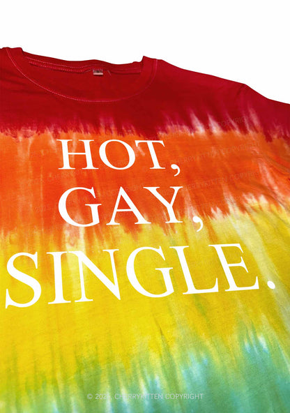 Hot Gay Single Pride Y2K Tie Dye Shirts Cherrykitten